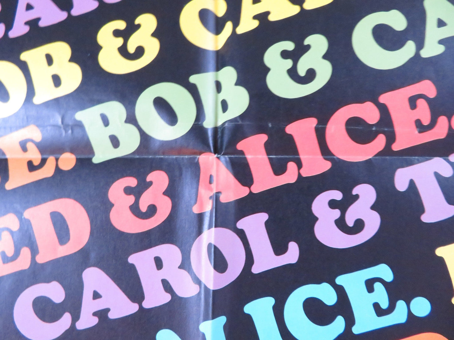 BOB & CAROL & TED & ALICE FOLDED US ONE SHEET POSTER ROBERT CULP N. WOOD 1969 Rendezvous Cinema Movie posters