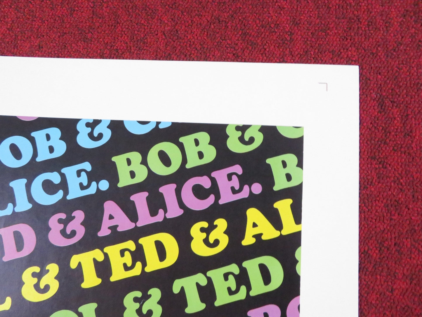 BOB & CAROL & TED & ALICE FOLDED US ONE SHEET POSTER ROBERT CULP N. WOOD 1969 Rendezvous Cinema Movie posters