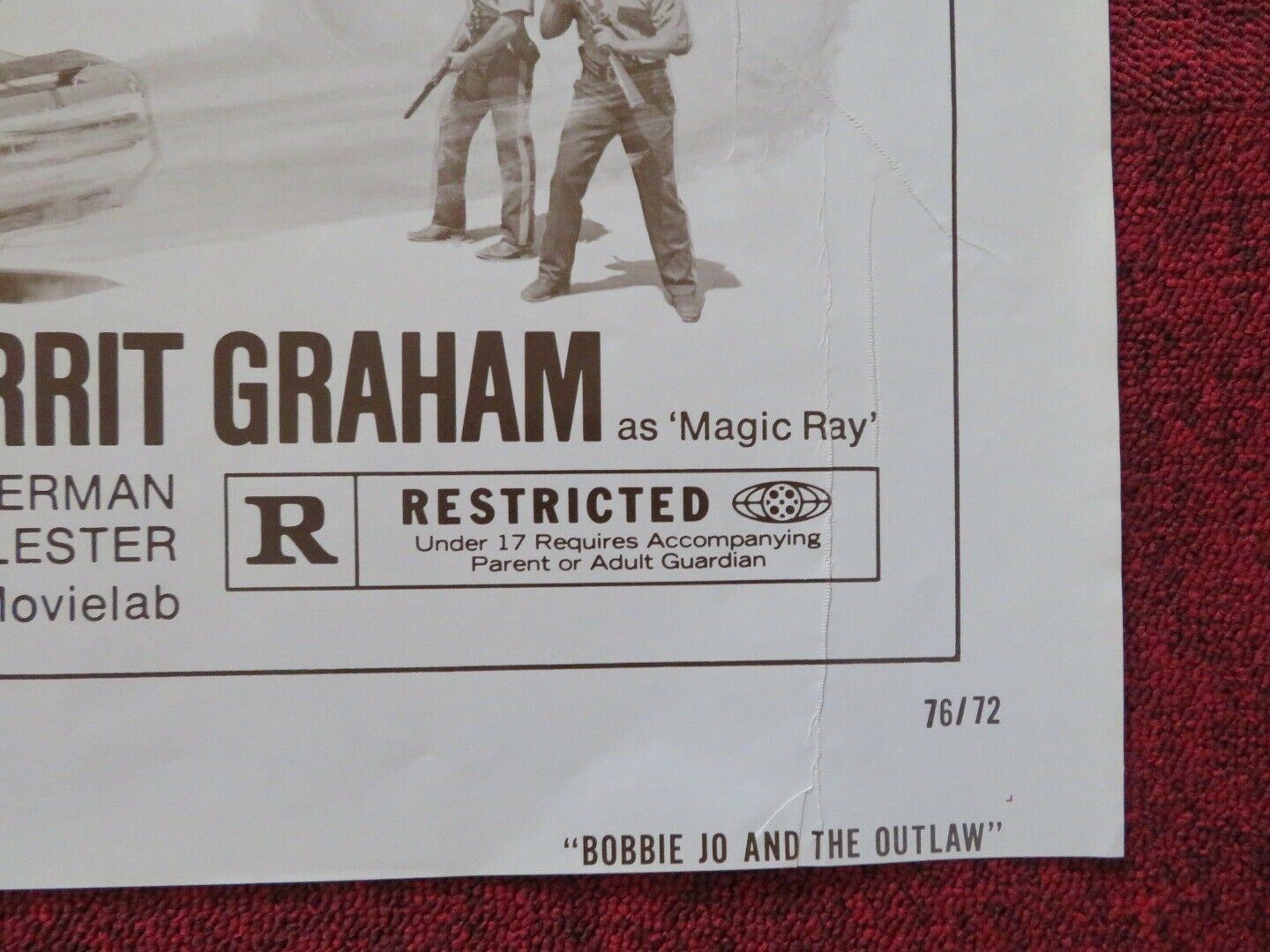 BOBBIE JO AND THE OUTLAW FOLDED US ONE SHEET POSTER JESSE VINT 1976 Movie posters