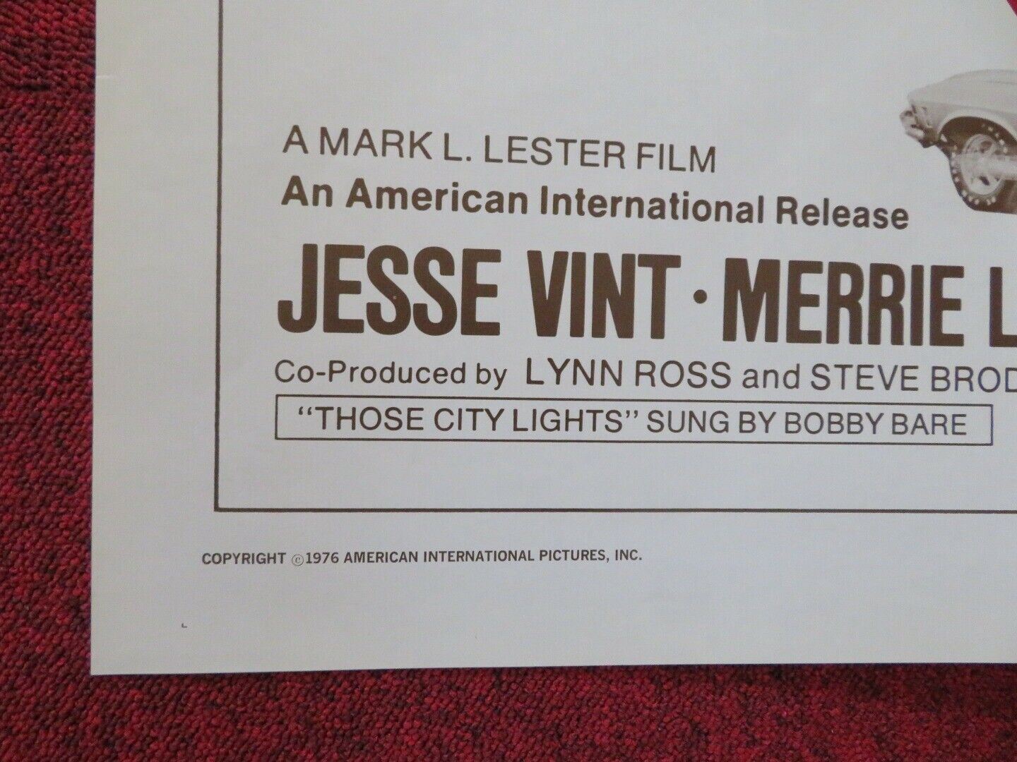 BOBBIE JO AND THE OUTLAW FOLDED US ONE SHEET POSTER JESSE VINT 1976 Movie posters