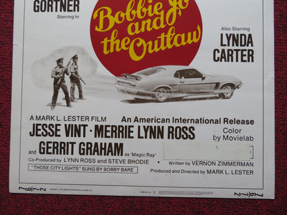 BOBBIE JO AND THE OUTLAW US INSERT (14"x 36") POSTER MARJOE GORTNER CARTER 1976 Rendezvous Cinema Movie posters