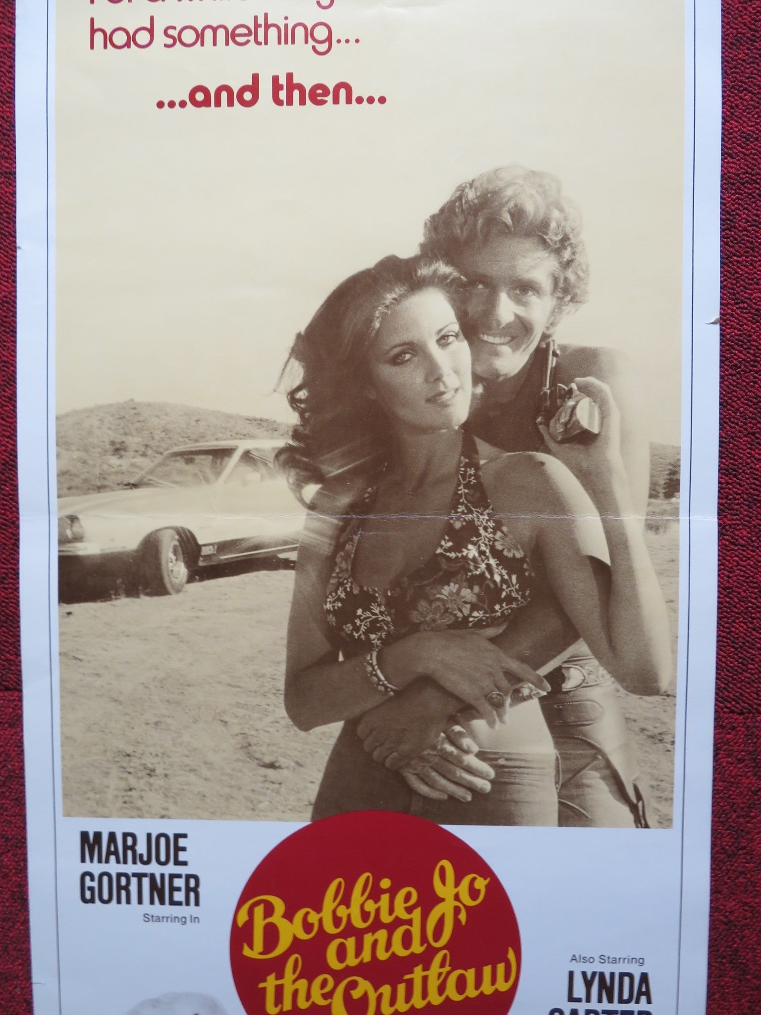 BOBBIE JO AND THE OUTLAW US INSERT (14"x 36") POSTER MARJOE GORTNER CARTER 1976 Rendezvous Cinema Movie posters