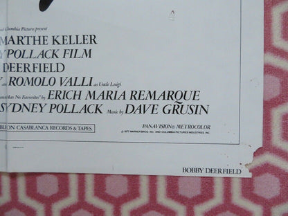 BOBBY DEERFIELD US ONE SHEET (27"x 41") POSTER AL PACINO SYDNEY POLLACK 1977 - Rendezvous Cinema