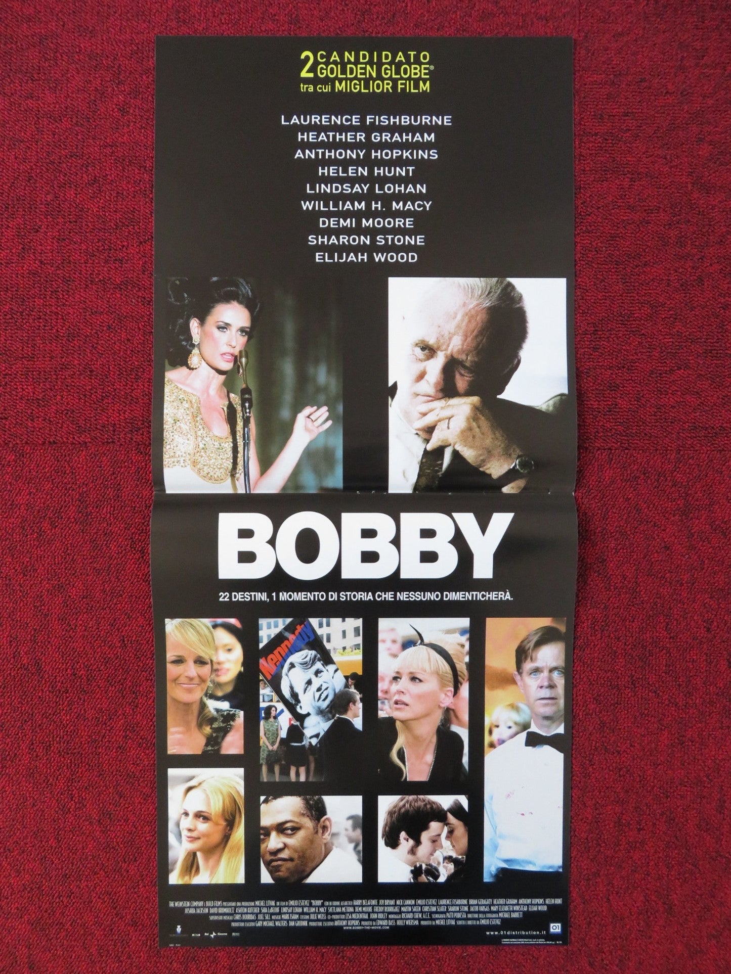BOBBY ITALIAN LOCANDINA POSTER ANTHONY HOPKINS EMILIO ESTEVEZ 2006 Rendezvous Cinema Movie posters