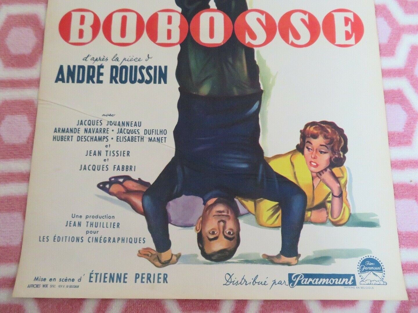 BOBOSSE BELGIUM (21.5"x 14") POSTER FRANCOIS PERIER MICHELINE PRESLE Movie posters