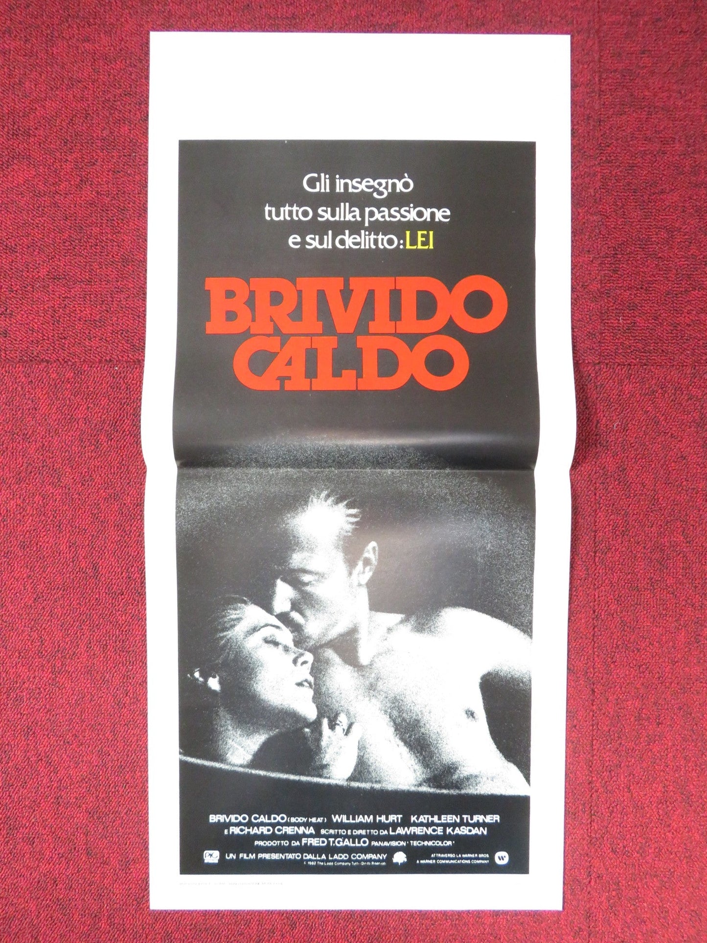 BODY HEAT ITALIAN LOCANDINA POSTER WILLIAM HURT KATHLEEN TURNER 1982 Rendezvous Cinema Movie posters