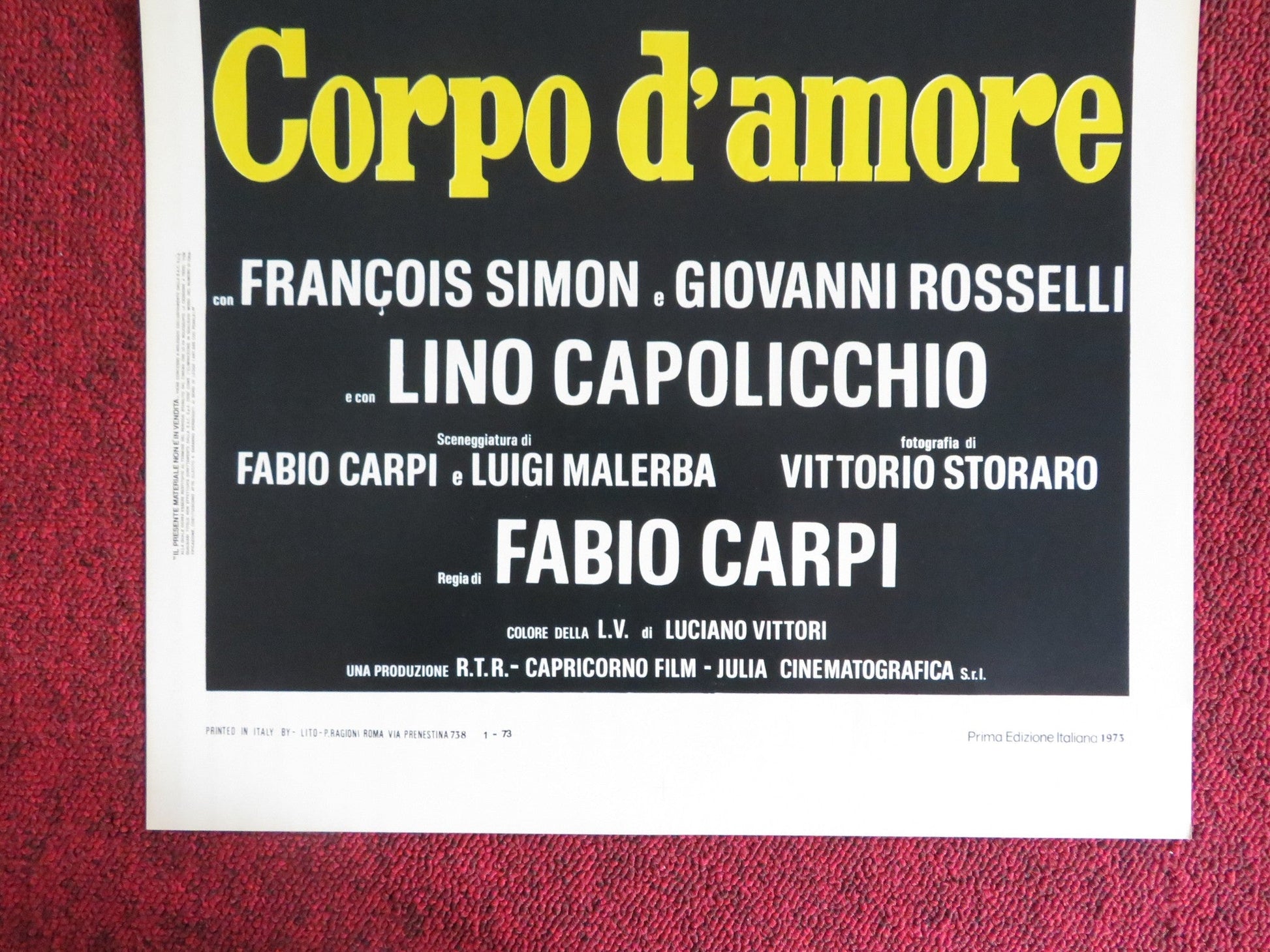 BODY OF LOVE ITALIAN LOCANDINA POSTER MIMSY FARMER FRANCOIS SIMON 1973 Rendezvous Cinema Movie posters