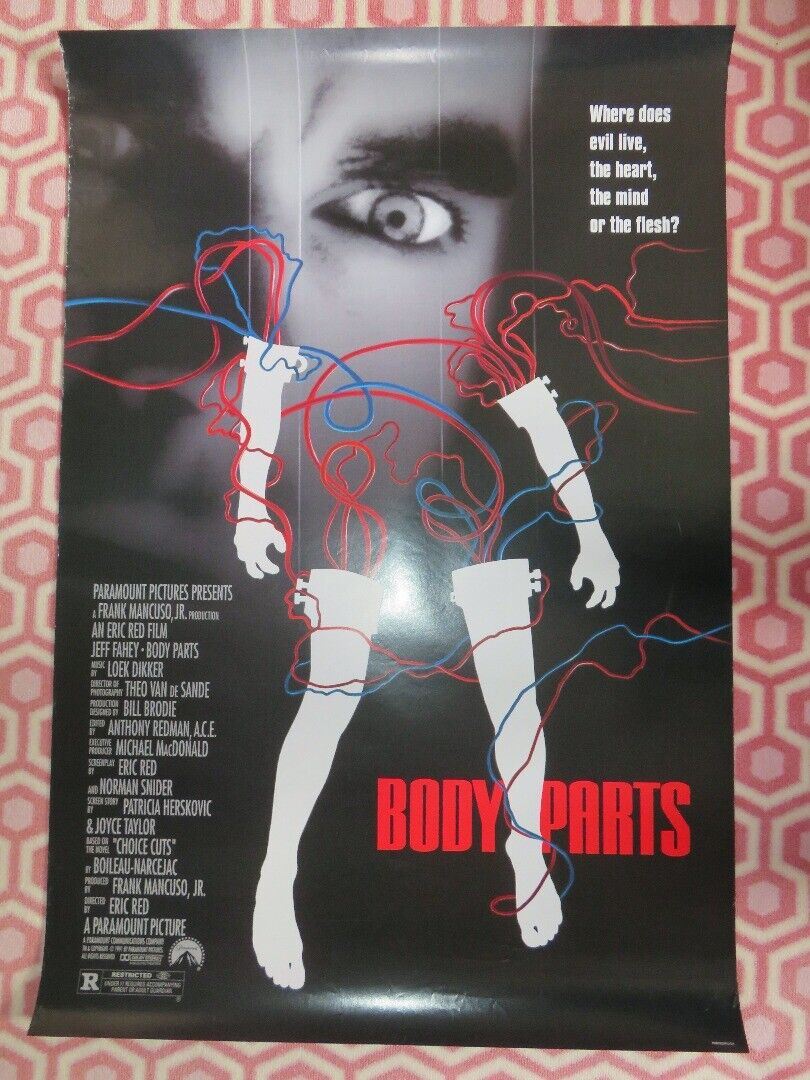 BODY PARTS ONE SHEET ROLLED POSTER JEFF FAHEY ERIC RED 1991 Movie posters