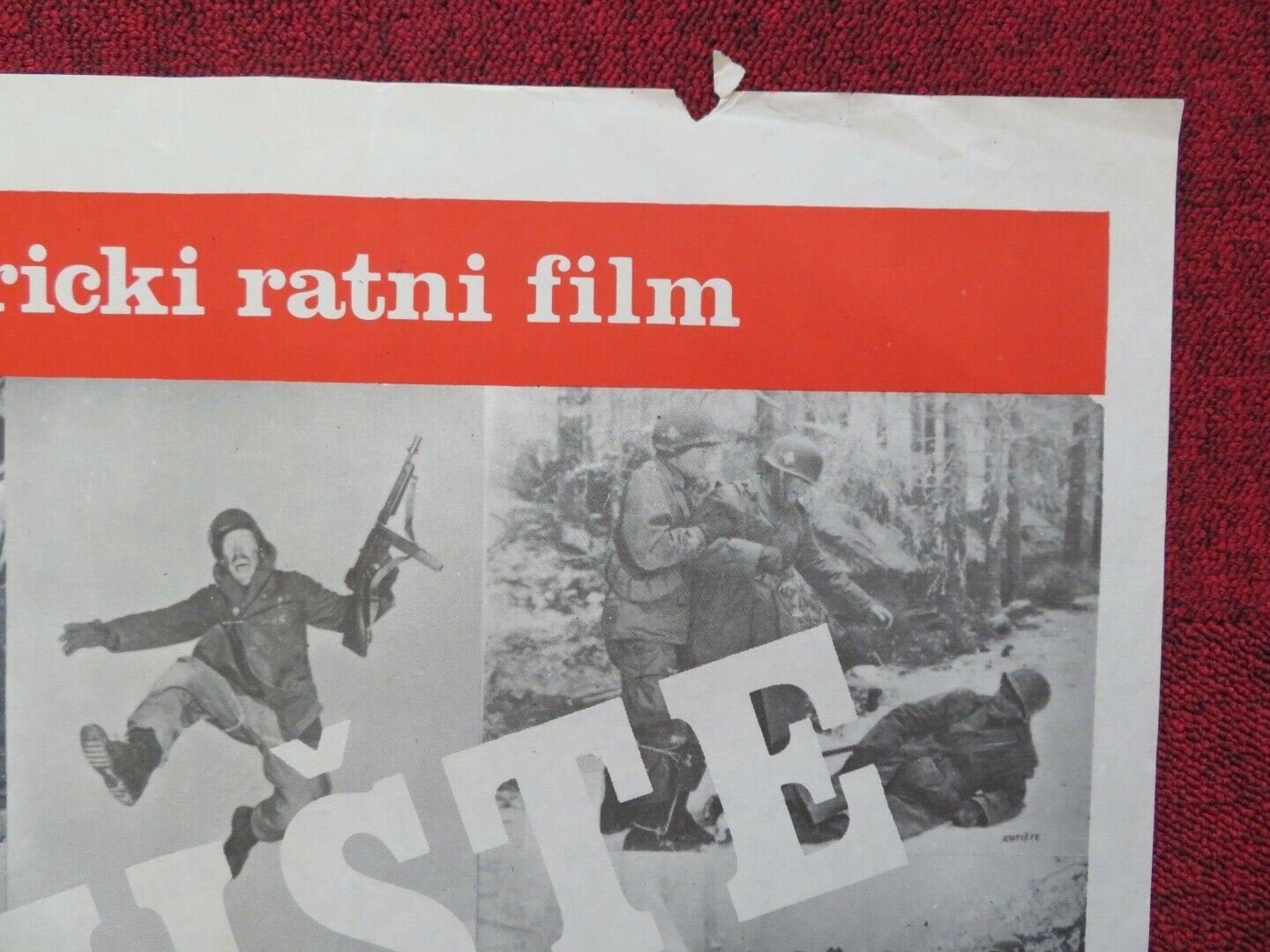 BOJISTE / BATTLEGROUND YUGOSLAVIAN (19.5"x 27.5") POSTER VAN JOHNSON 1949 Movie posters