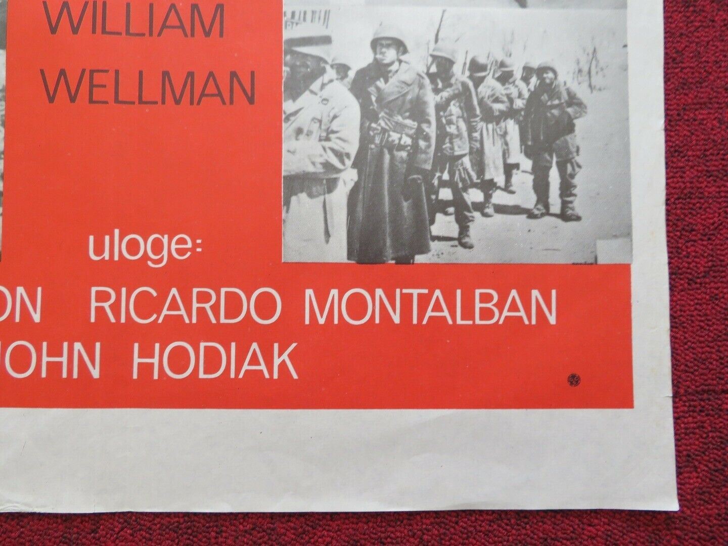 BOJISTE / BATTLEGROUND YUGOSLAVIAN (19.5"x 27.5") POSTER VAN JOHNSON 1949 Movie posters