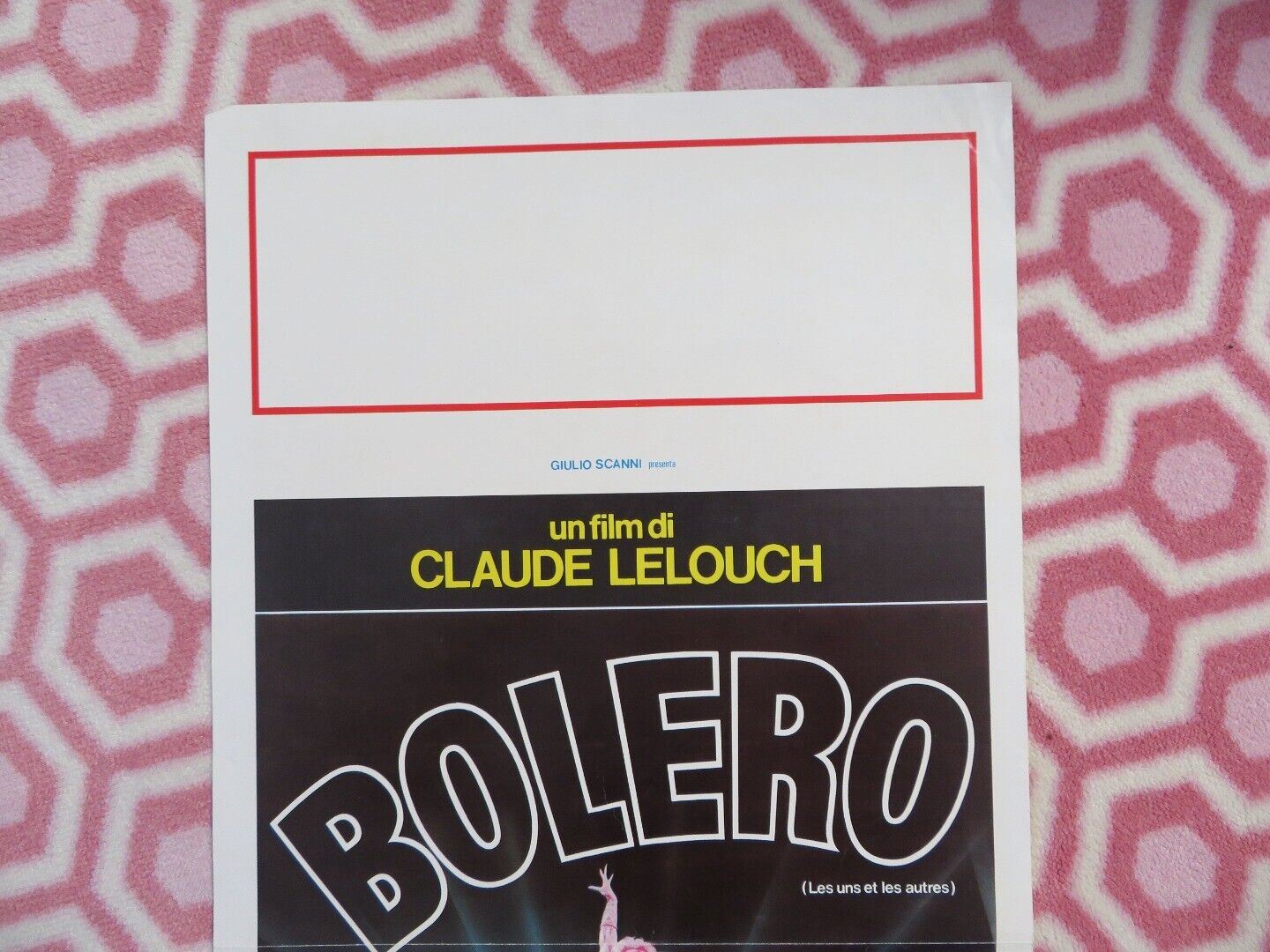 BOLERO ITALIAN LOCANDINA (28"x13") POSTER CLAUDE LELOUCH 1981 Movie posters