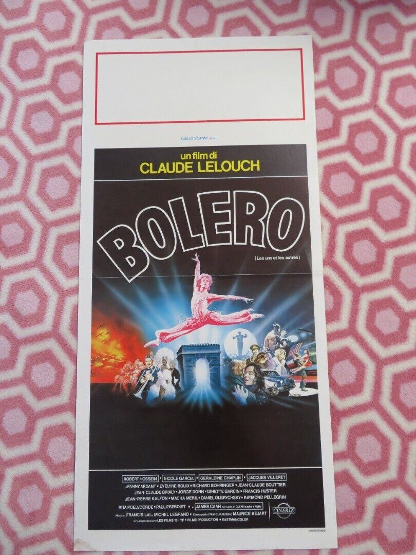 BOLERO ITALIAN LOCANDINA (28"x13") POSTER CLAUDE LELOUCH 1981 Movie posters