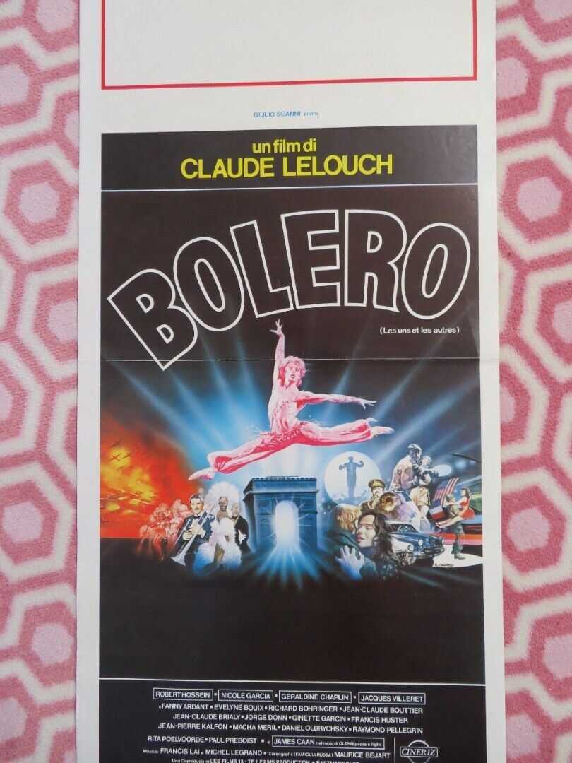 BOLERO ITALIAN LOCANDINA (28"x13") POSTER CLAUDE LELOUCH 1981 Movie posters