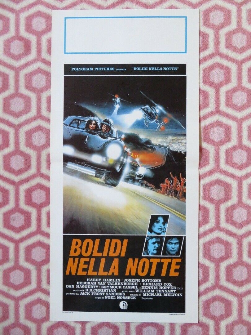 BOLIDI NELLA NOTTE ITALIAN LOCANDINA (27.5"x13") POSTER HARRY HAMLIN 1982 Movie posters