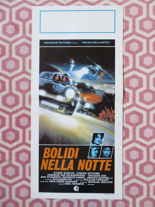 BOLIDI NELLA NOTTE ITALIAN LOCANDINA (27.5"x13") POSTER HARRY HAMLIN 1982 Movie posters