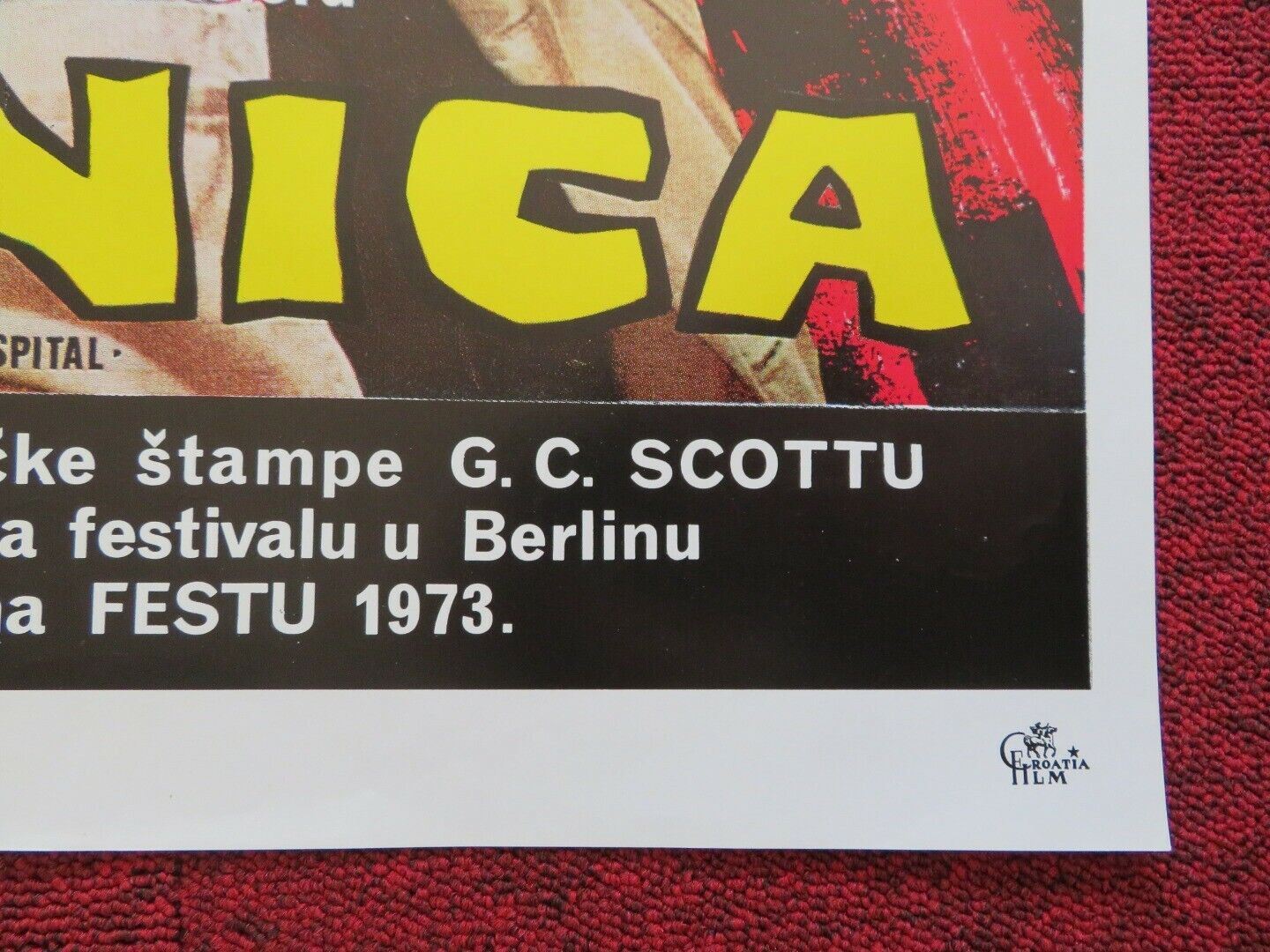 BOLNICA / THE HOSPITAL YUGOSLAVIAN (18"x 26") POSTER GEORGE C. SCOTT 1971 Movie posters