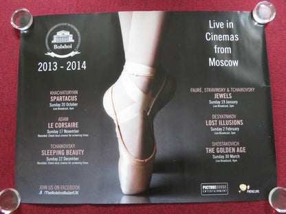BOLSHOI BALLET 2013 - 2014 UK QUAD (30"x 40") ROLLED POSTER SPARTACUS 2014 Rendezvous Cinema Movie posters