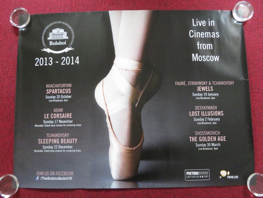 BOLSHOI BALLET 2013 - 2014 UK QUAD (30"x 40") ROLLED POSTER SPARTACUS 2014 Rendezvous Cinema Movie posters