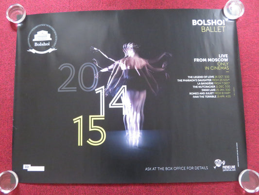 BOLSHOI BALLET UK QUAD (30"x 40") ROLLED POSTER SWAN LAKE NUTCRACKER 2014 Rendezvous Cinema Movie posters