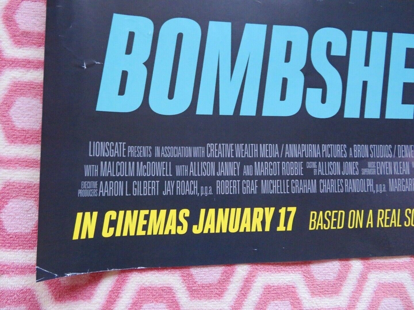 BOMBSHELL QUAD (30"x 40") ROLLED POSTER CHARLIZE THERON NICOLE KIDMAN M.ROBBIE Rendezvous Cinema Movie posters