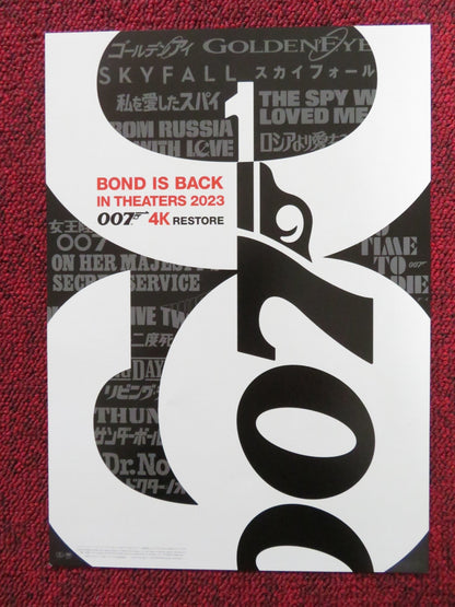 BOND IS BACK JAPANESE CHIRASHI (B5) POSTER MOORE CONNERY CRAIG 2023 Rendezvous Cinema Movie posters