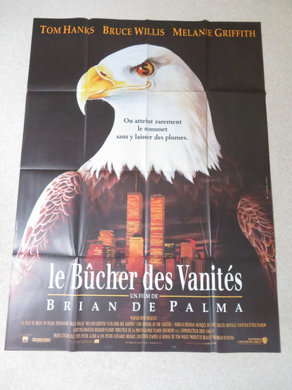 BONFIRE OF THE VANITIES FRENCH GRANDE POSTER TOM HANKS BRUCE WILLIS 1990 Rendezvous Cinema Movie posters