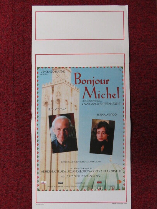 BONJOUR MICHEL ITALIAN LOCANDINA (27.5"x13") POSTER BEN GAZZARA 2005 Movie posters