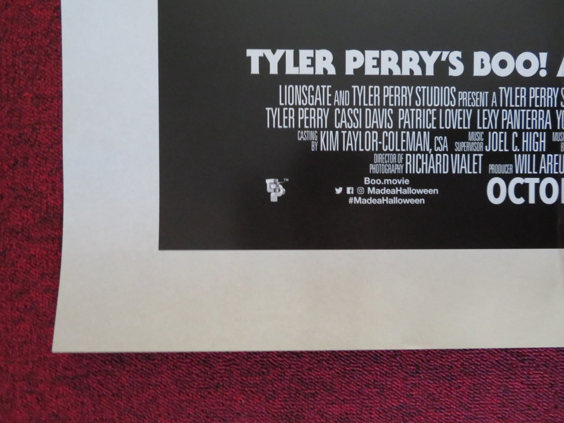 BOO! A MADEA HALLOWEEN US ONE SHEET ROLLED POSTER TYLER PERRY 2016 Rendezvous Cinema Movie posters