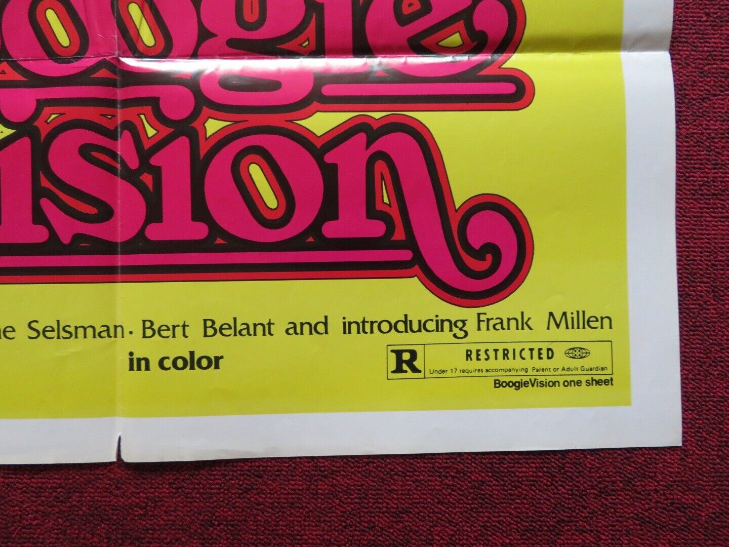 BOOGIEVISION FOLDED US ONE SHEET POSTER BERT BELANT MICHAEL BLAKNEY 1977 Movie posters