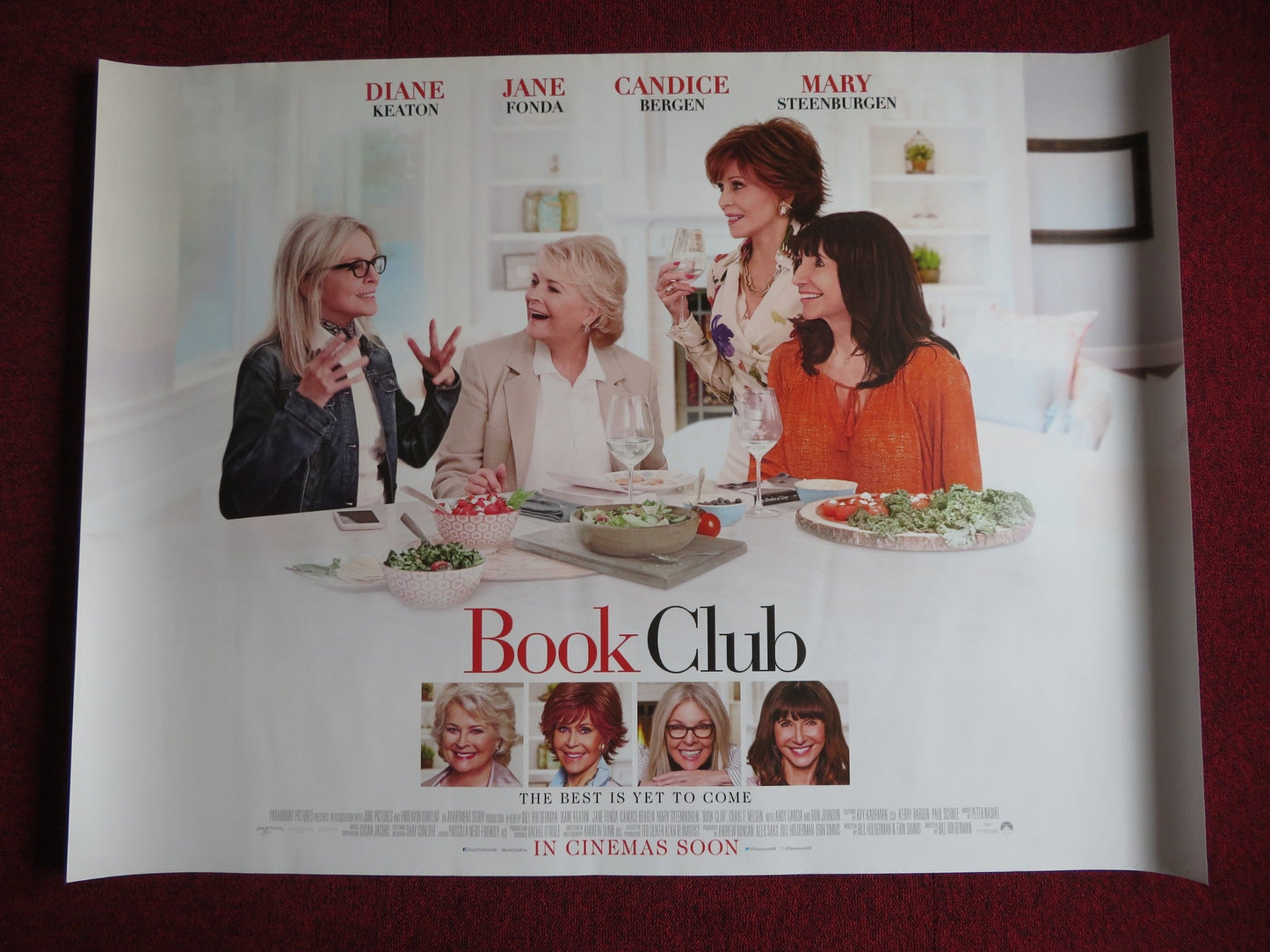 BOOK CLUB UK QUAD (30"x 40") ROLLED POSTER DIANE KEATON JANE FONDA 2018 Rendezvous Cinema Movie posters