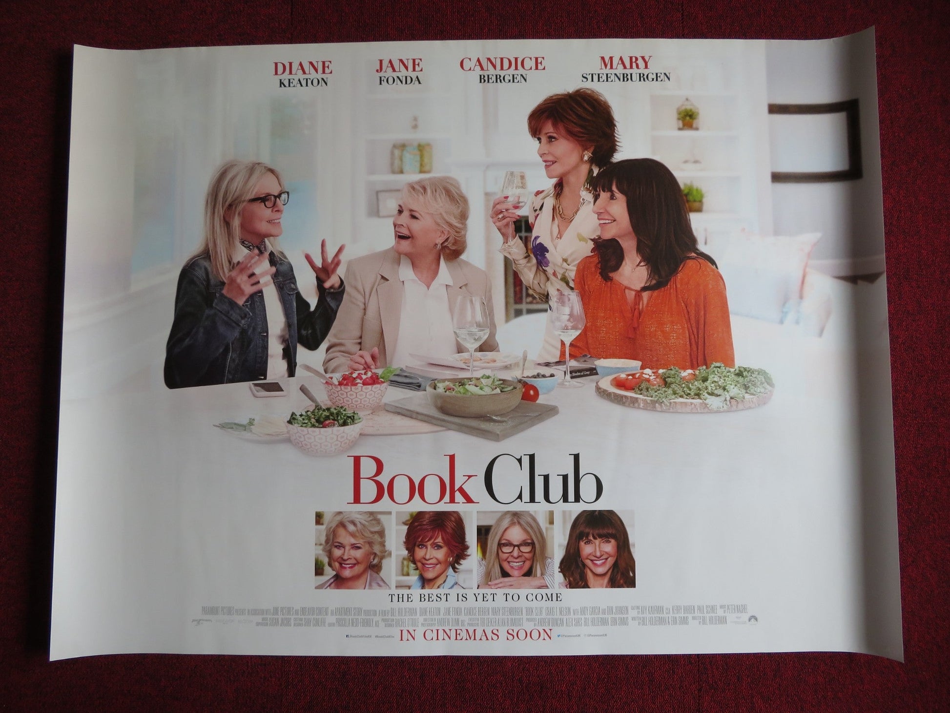 BOOK CLUB UK QUAD (30"x 40") ROLLED POSTER DIANE KEATON JANE FONDA 2018 Rendezvous Cinema Movie posters