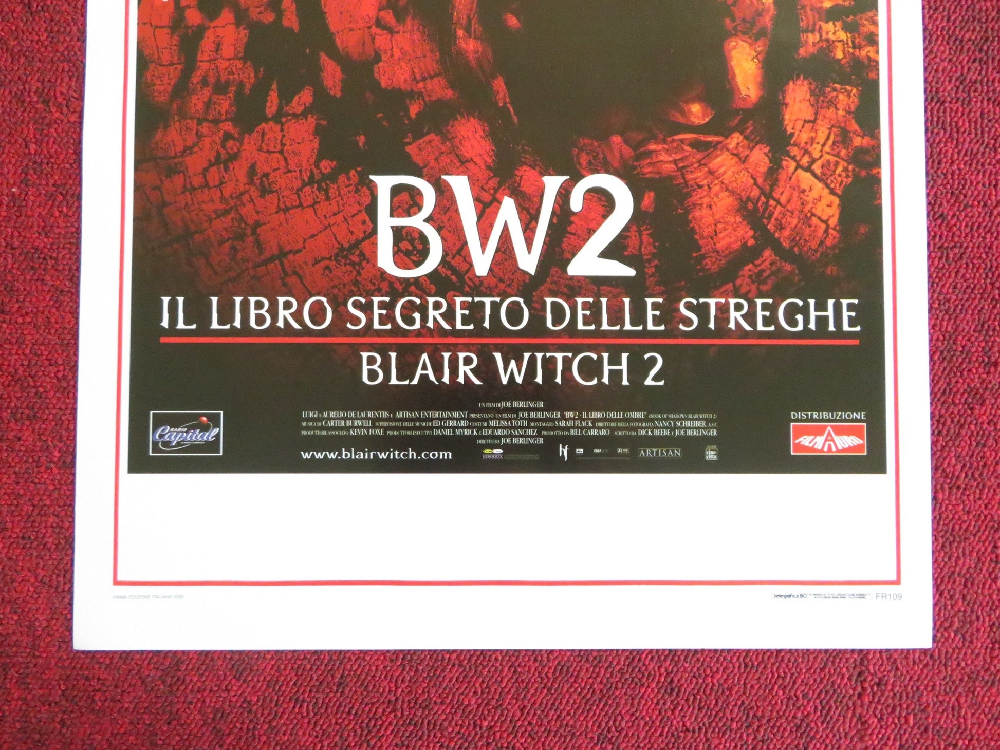 BOOK OF SHADOWS: BLAIR WITCH 2 ITALIAN LOCANDINA POSTER KURT LODER 2000 Rendezvous Cinema Movie posters