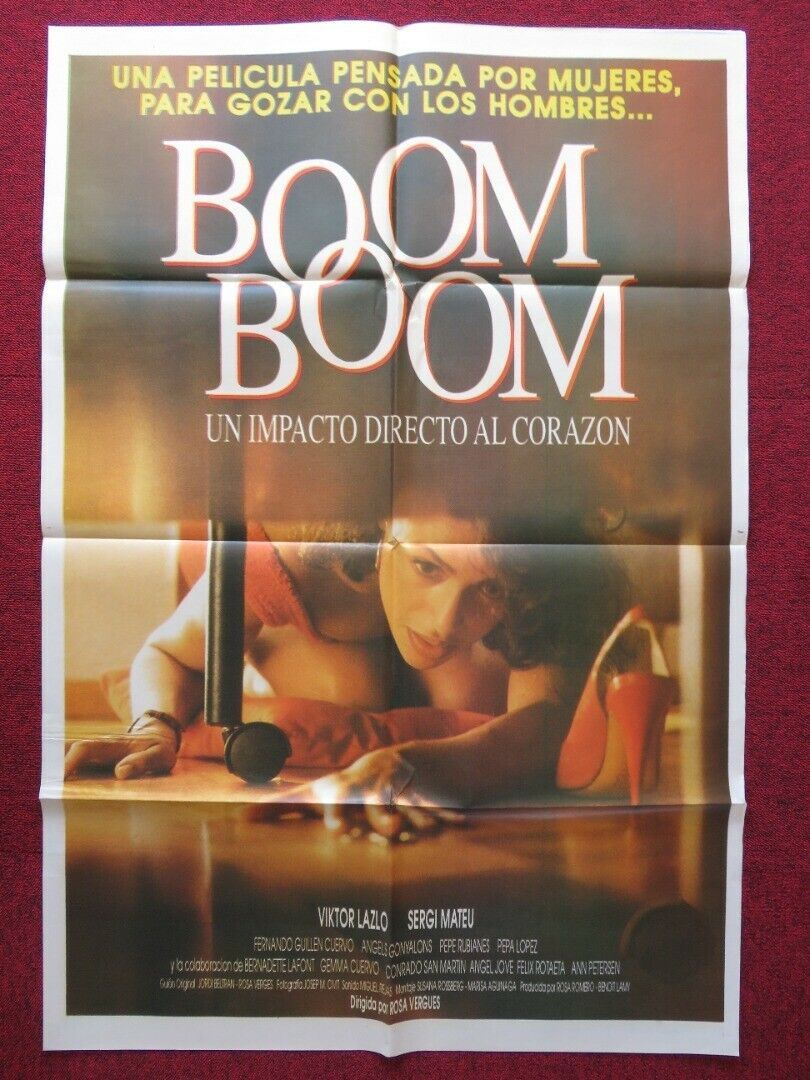 BOOM BOOM SPANISH ONE SHEET FOLDED POSTER VIKTOR LAZIO SERGI MATEU 1990 Movie posters