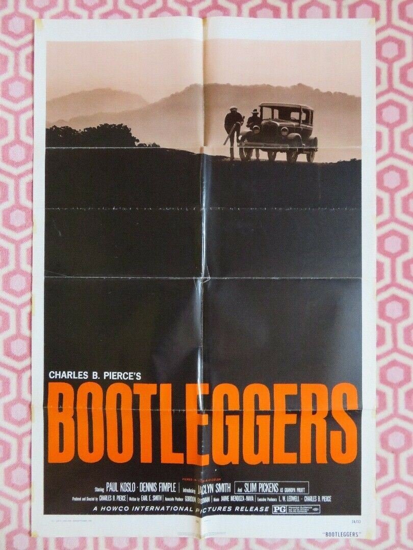 BOOTLEGGERS FOLDED US ONE SHEET POSTER SLIM PICKENS PAUL KOSLO 1974 Movie posters