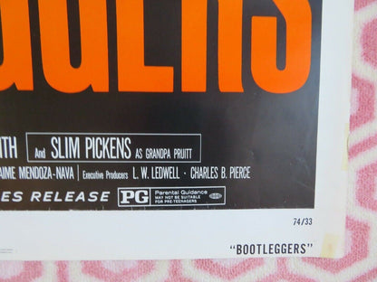 BOOTLEGGERS FOLDED US ONE SHEET POSTER SLIM PICKENS PAUL KOSLO 1974 Movie posters