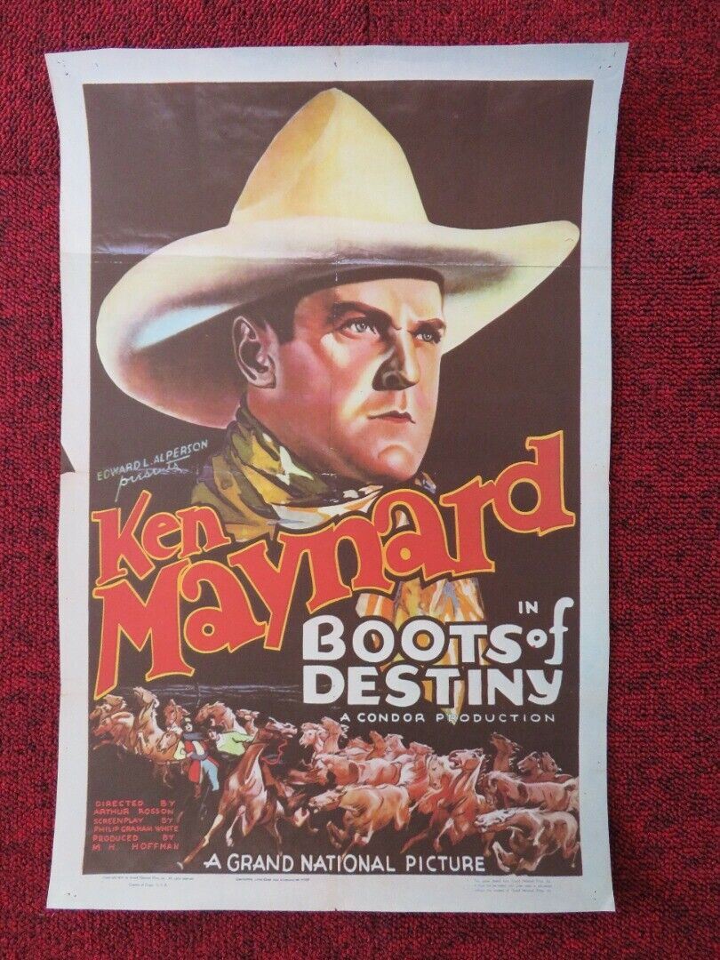BOOTS OF DESTINY US (16"x 10.5") REPRODUCTION PHOTO POSTER KEN MAYNARD Movie posters