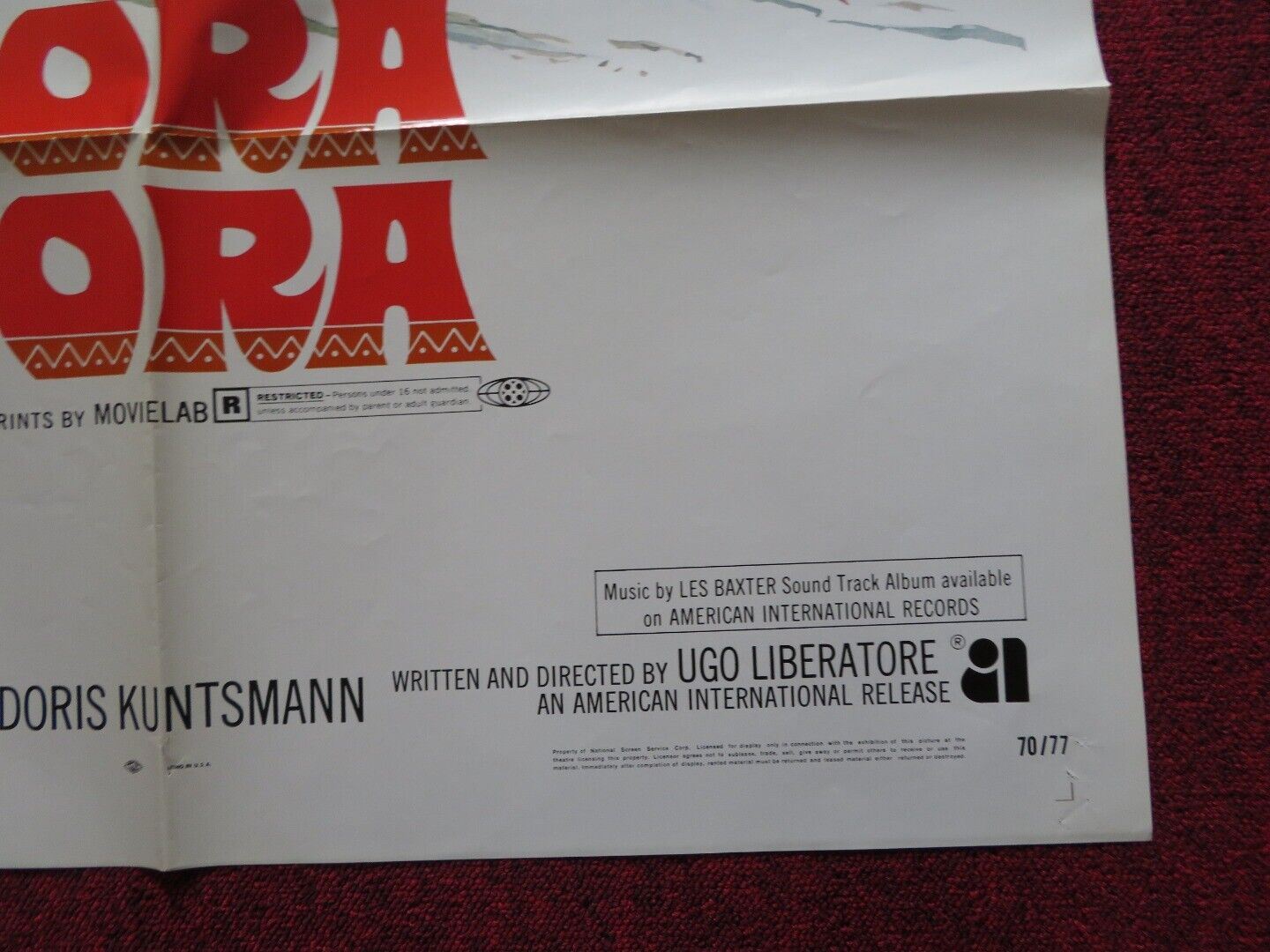 BORA BORA FOLDED US ONE SHEET POSTER HAYDEE POLITOFF CORRADO PANI 1970 Movie posters