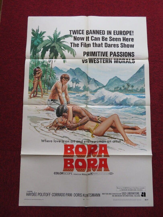 BORA BORA FOLDED US ONE SHEET POSTER HAYDEE POLITOFF CORRADO PANI 1970 Movie posters
