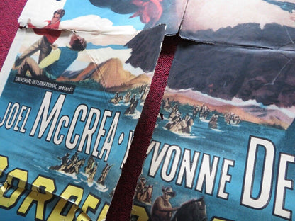 BORDER RIVER USA ONE SHEET POSTER JOEL MCCREA YVONNE DE CARLO 1954 Movie posters