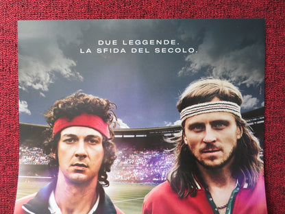 BORG VS MCENROE ITALIAN LOCANDINA POSTER SHIA LABEOUF SVERRIR GUDNASON 2017 Rendezvous Cinema Movie posters