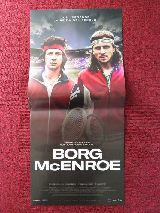 BORG VS MCENROE ITALIAN LOCANDINA POSTER SHIA LABEOUF SVERRIR GUDNASON 2017 Rendezvous Cinema Movie posters