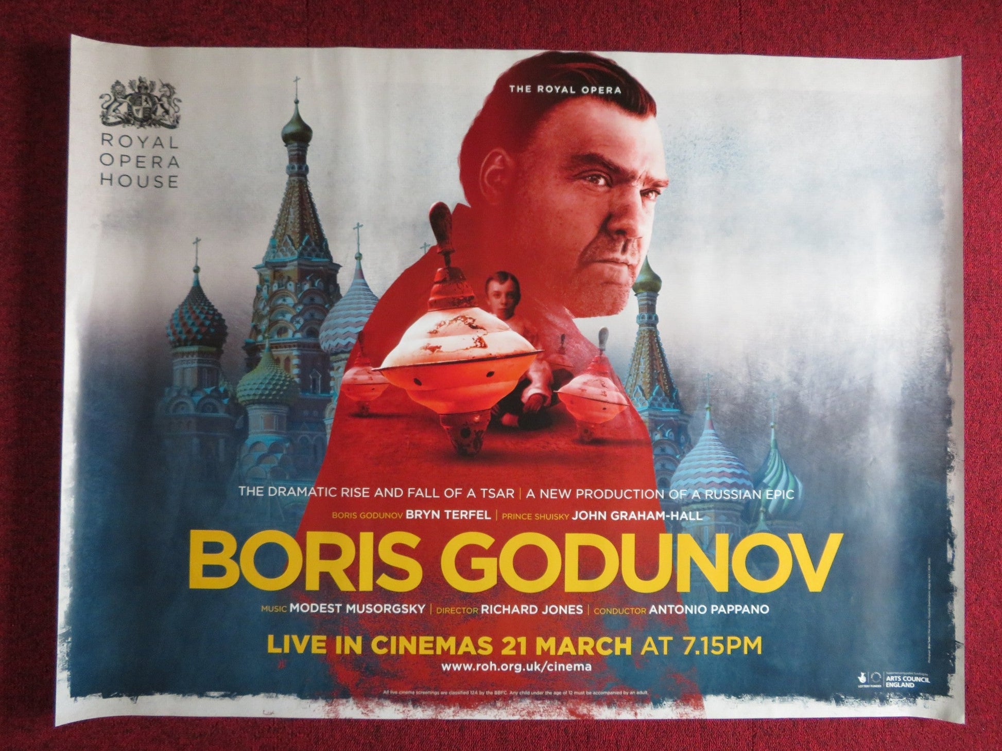 BORIS GODUNOV UK QUAD (30"x 40") ROLLED POSTER BRYN TERFEL ROYAL OPERA HOUSE '16 Rendezvous Cinema Movie posters