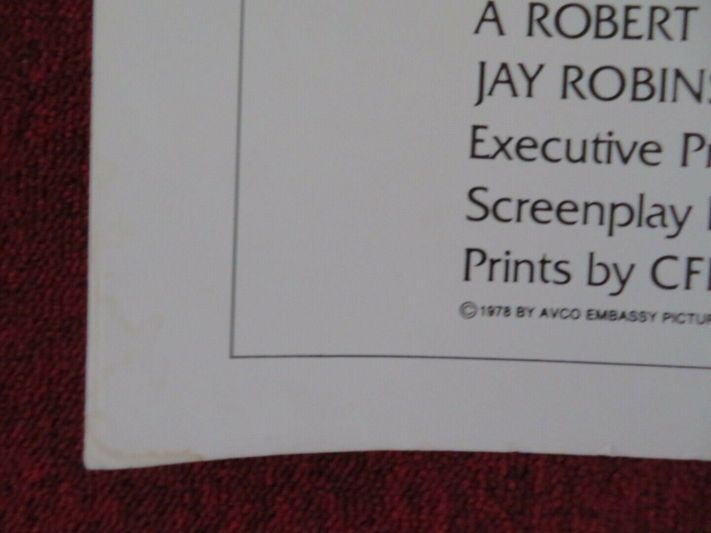 BORN AGAIN US HALF SHEET (22"x 28") POSTER DISNEY DEREK NIMO 1978 Movie posters