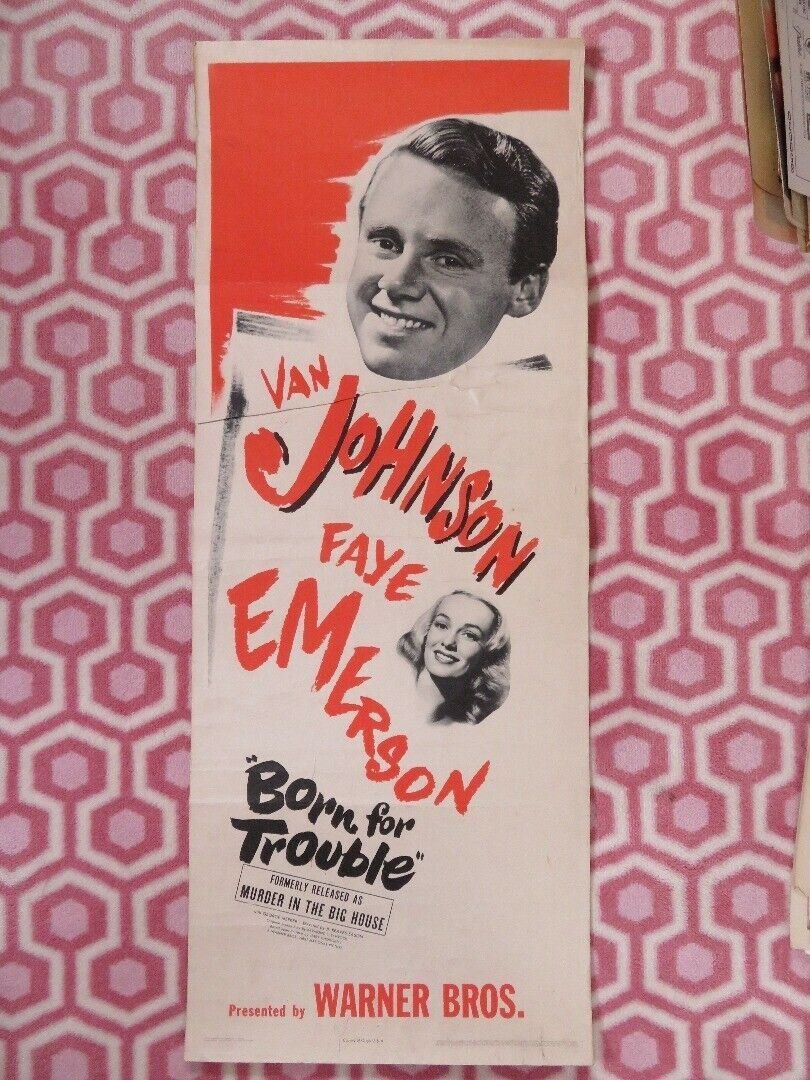 BORN FOR TROUBLE/ MURDER IN THE BIG HOUSE US INSERT (14"x 36") POSTER 1946 - Rendezvous Cinema