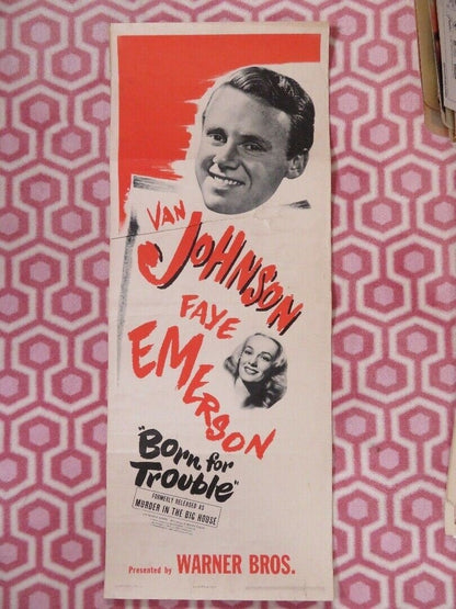 BORN FOR TROUBLE/ MURDER IN THE BIG HOUSE US INSERT (14"x 36") POSTER 1946 - Rendezvous Cinema