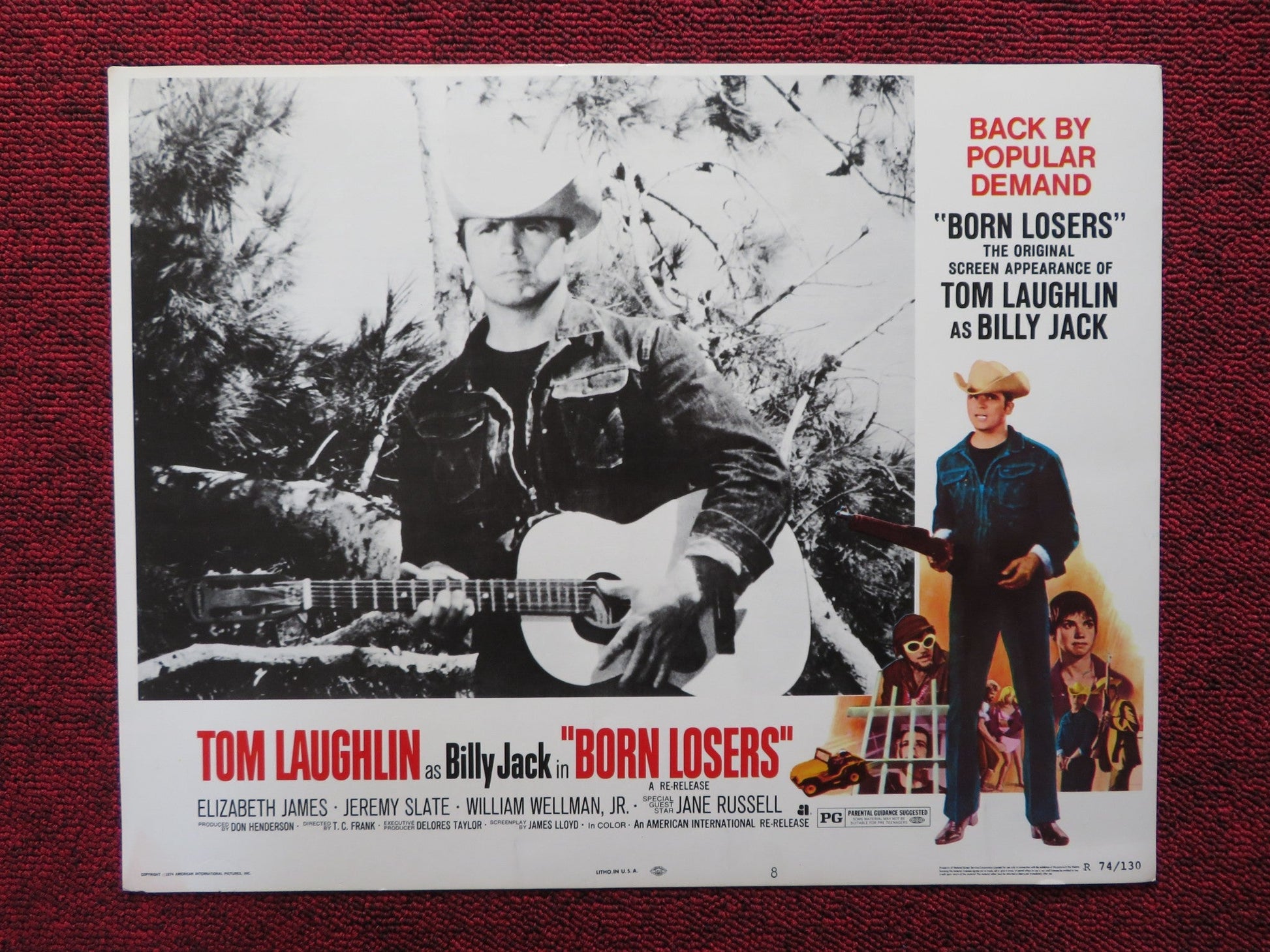 BORN LOSERS - 8 US LOBBY CARD TOM LAUGHLIN ELIZABETH JAMES 1967 Rendezvous Cinema Movie posters
