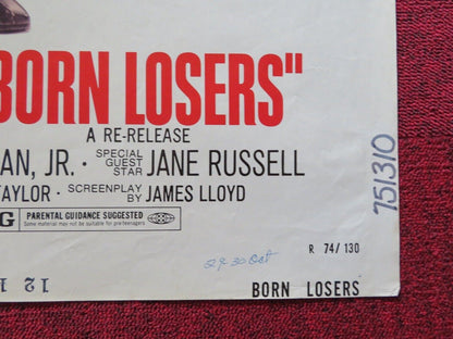 BORN LOSERS FOLDED US ONE SHEET POSTER TOM LAUGHLIN ELIZABETH 1974 Movie posters
