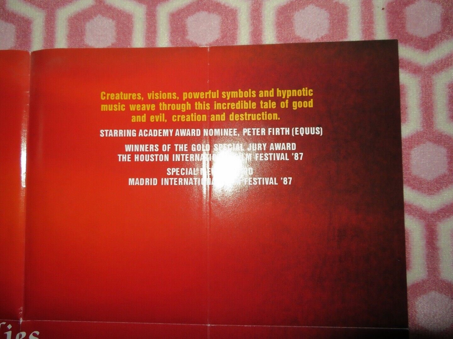 BORN OF FIRE FOLDED US ONE SHEET POSTER PETER FIRTH SUZAN CROWLEY 1987 Movie posters