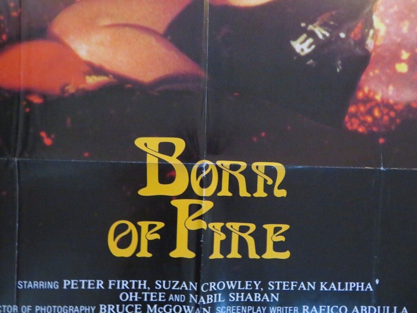 BORN OF FIRE FOLDED US ONE SHEET POSTER PETER FIRTH SUZAN CROWLEY 1987 Movie posters
