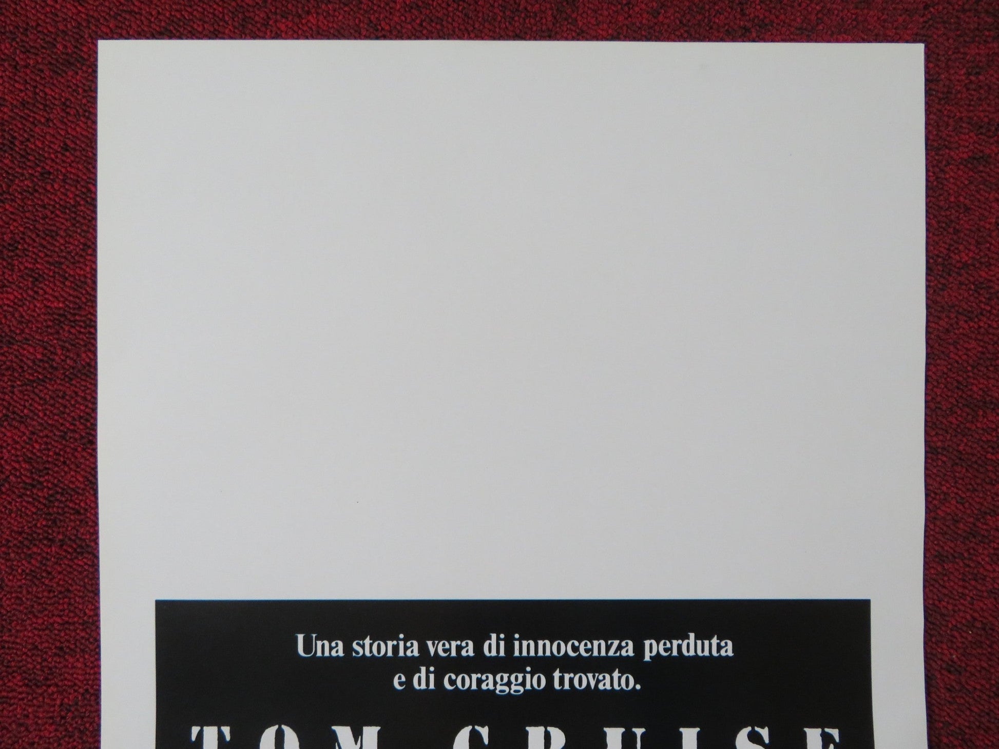 BORN ON THE FOURTH OF JULY ITALIAN LOCANDINA POSTER TOM CRUISE OLIVER STONE 1989 Rendezvous Cinema Movie posters